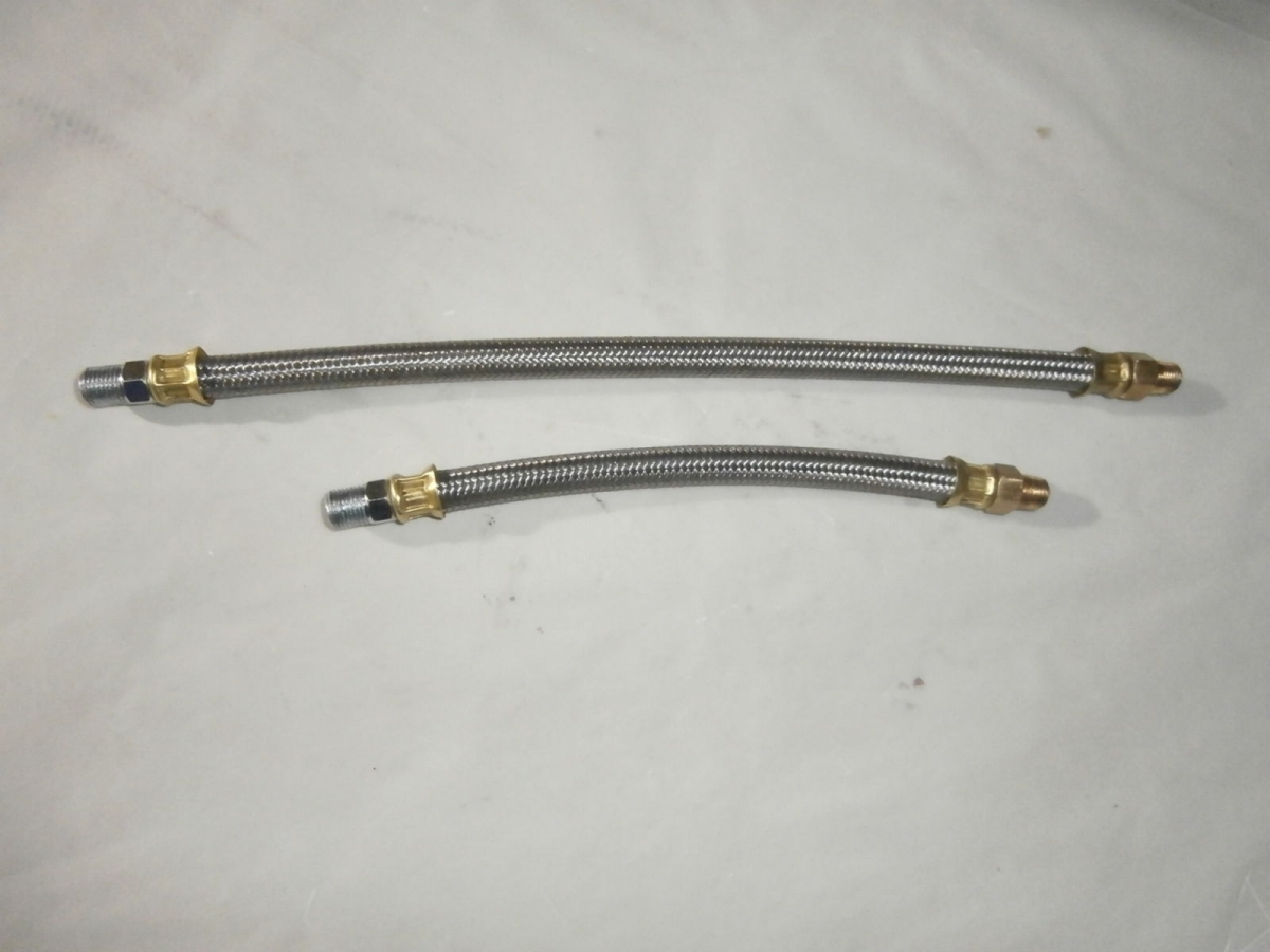 Braided AC K5 Oil Filter Hoses, Suit FX, FJ, FE, FC, FB, EK & EJ